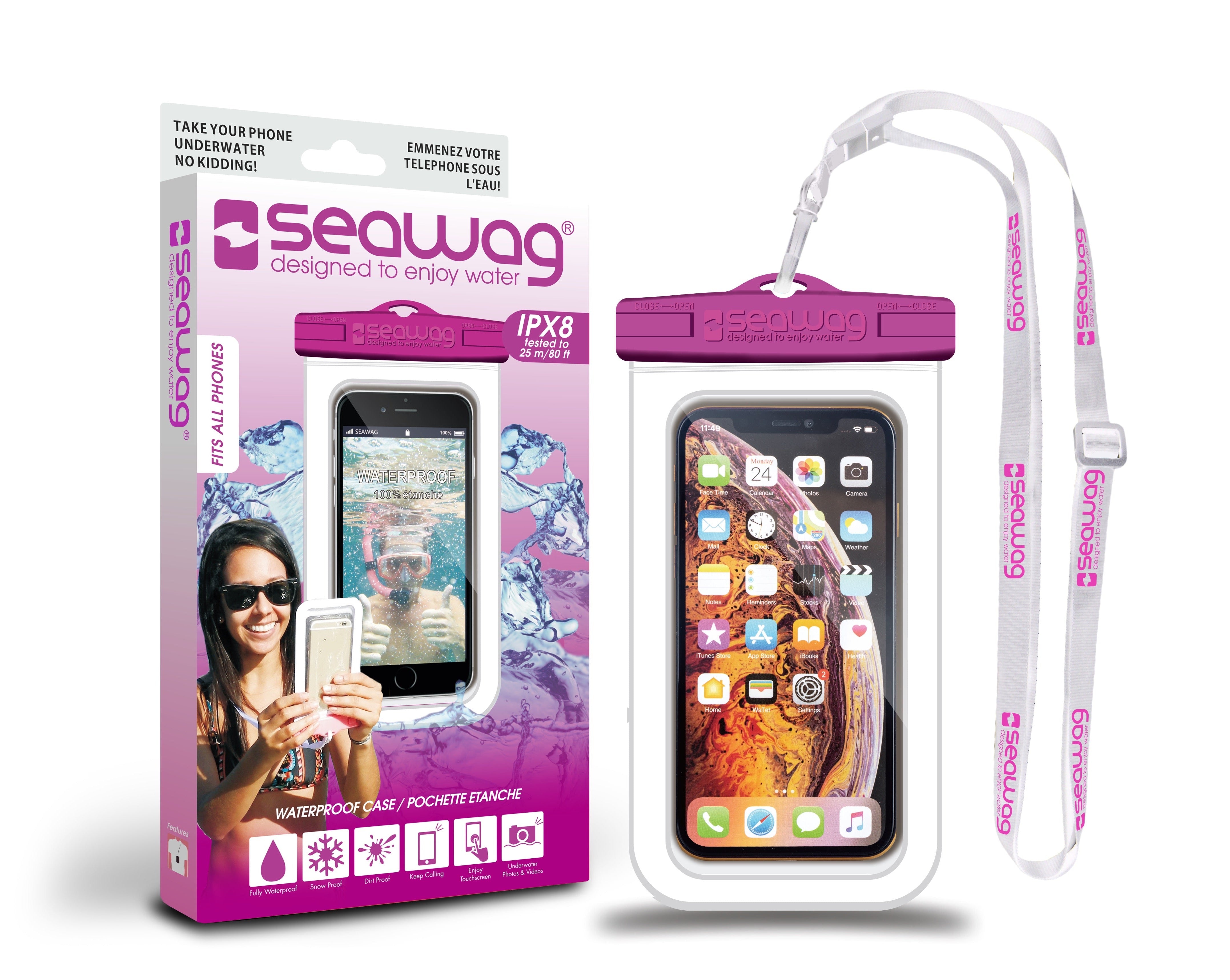 Universal Waterproof Case For Smartphone White Purple